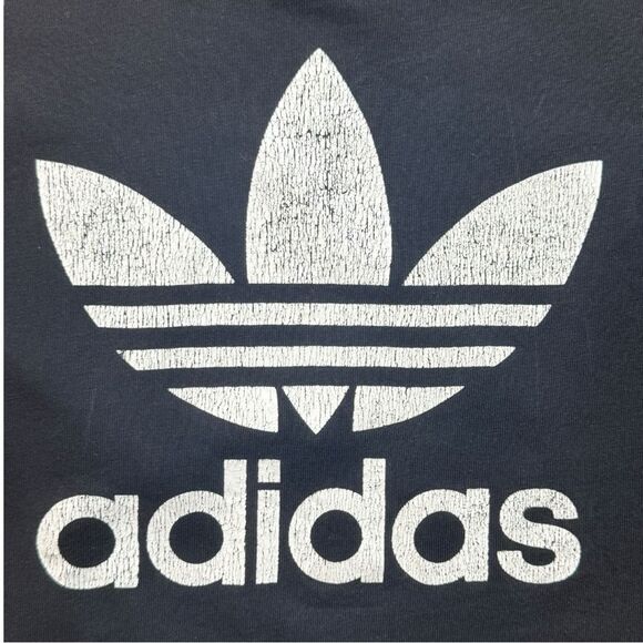 Adidas Black Short Sleeve Tee with Trefoil Logo Sz XS - Picture 3 of 11